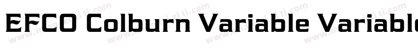 EFCO Colburn Variable Variable字体转换